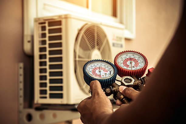 Professional Hvac technician working in Watertown, MA